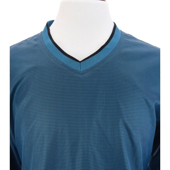 Pro Tour CoolPlay Golf Houndstooth Pullover Windbreaker Jacket Blue Mens Sz L - Picture 3 of 9